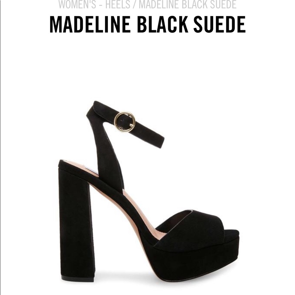 Steve Madden Madeline black suede platform sandal